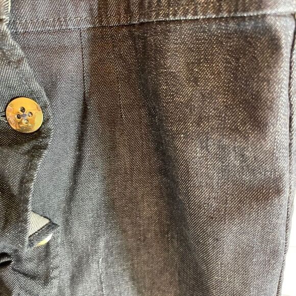 Anthro Leifsdottir Indigo Denim Ruffle Skirt Sz 6 - Picture 6 of 9